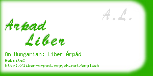 arpad liber business card